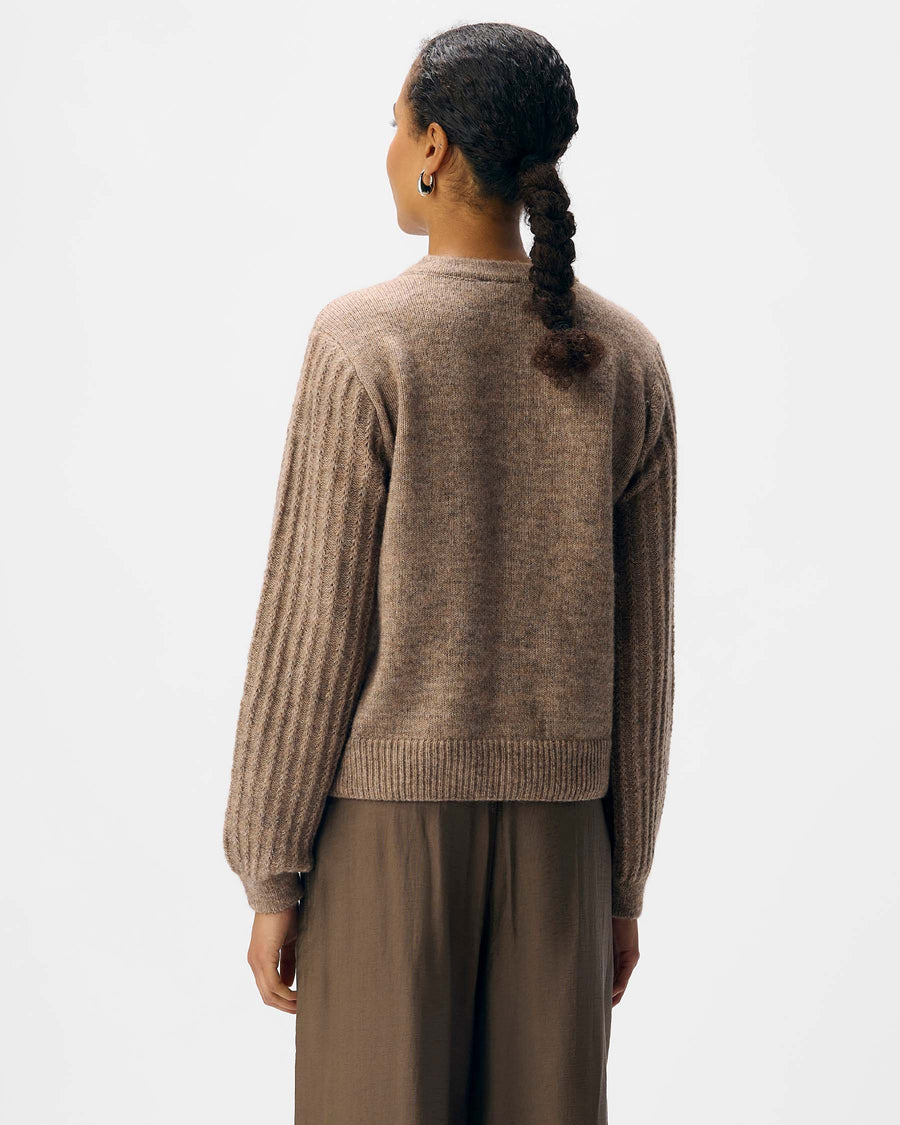 OBJFLORA KNIT BUTTON CARDIGAN