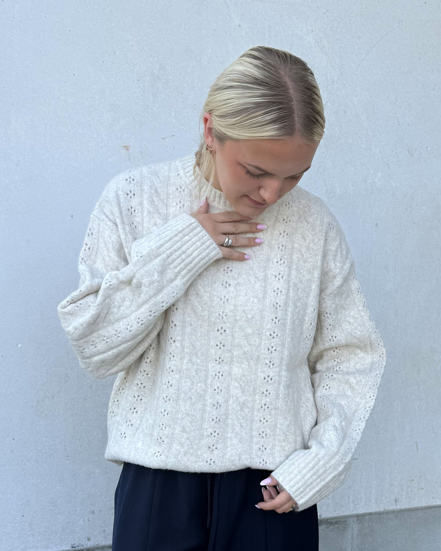 Petale cable knit blouse