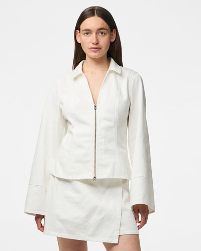 PCFLORA LS FITTED DENIM TOPThumbnail