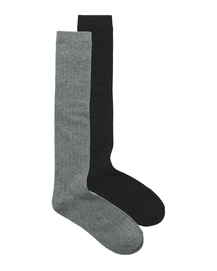Jxlulu knee rib socks 2-pack