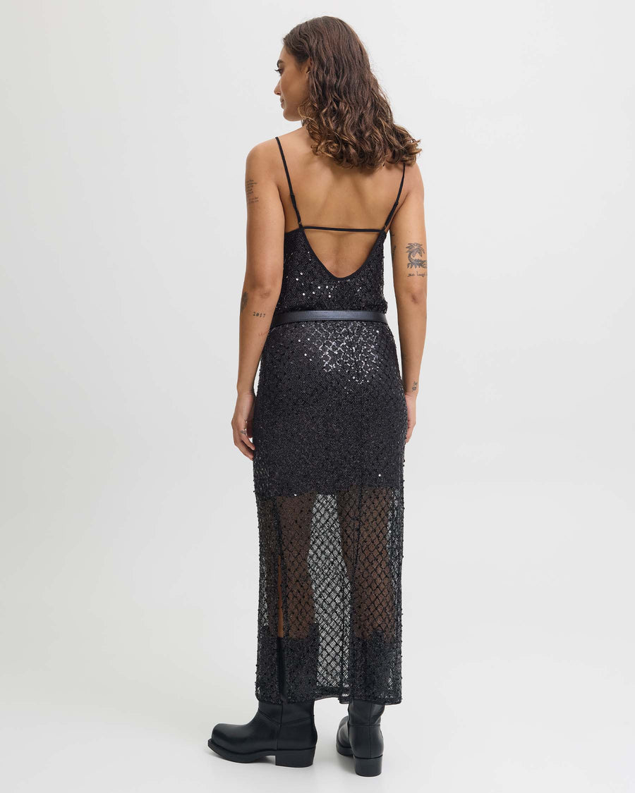 JXFIE GLITTER LONG DRESS