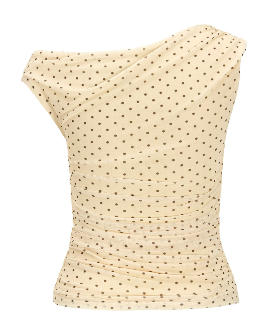 JXELVIRA MESH DRAPY TOP