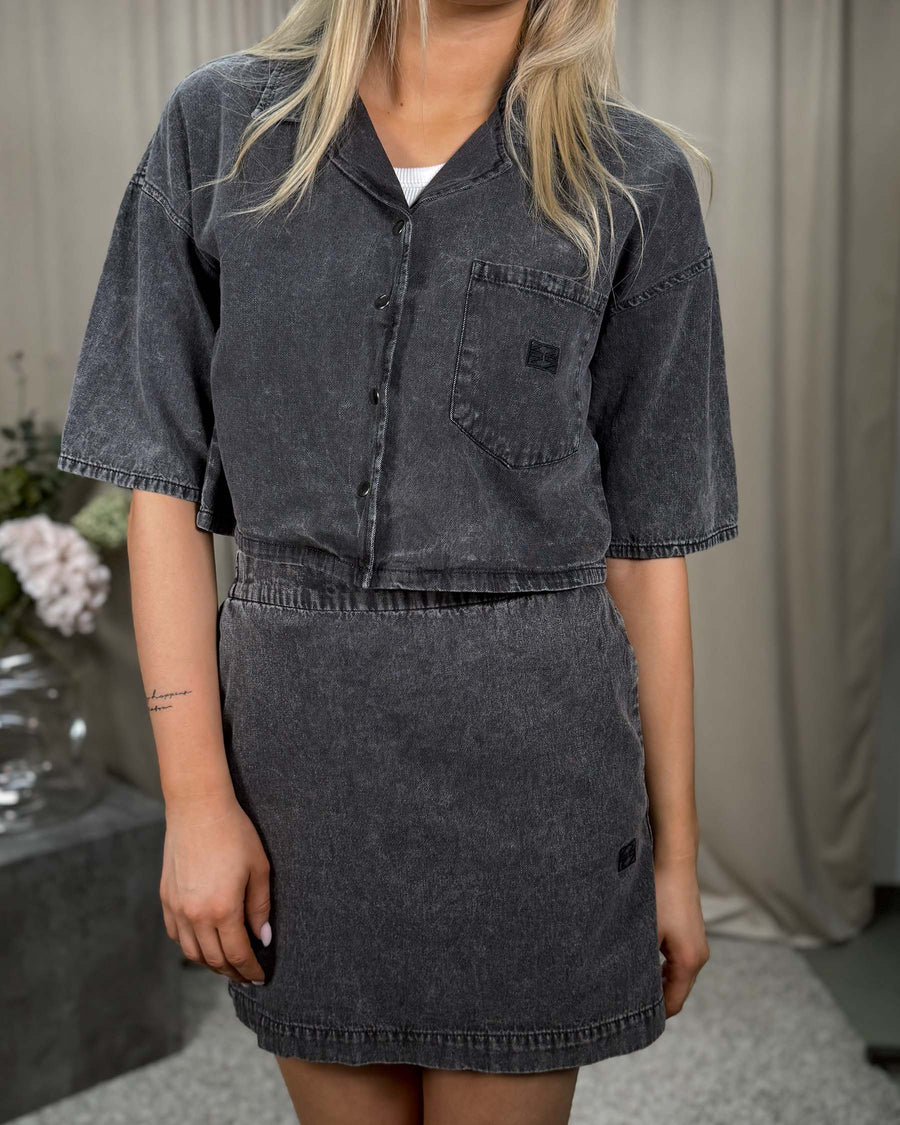 NMOREGON MID RISE DENIM SKIRT