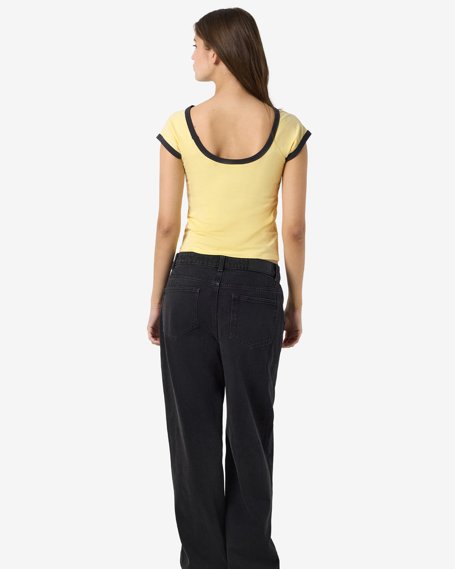 NMTWIN S/S O-NECK CONTRAST TEE