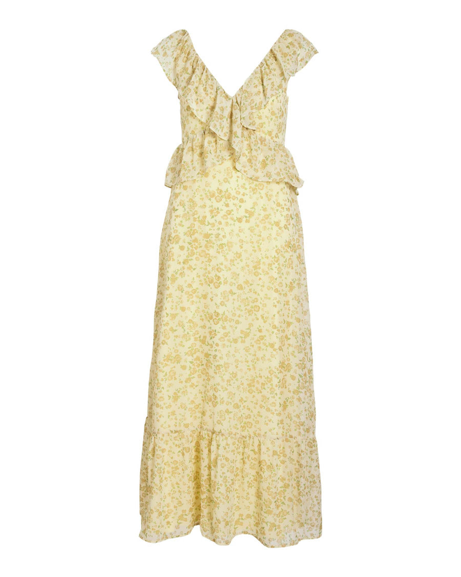 VIMONE S/L MAXI FLOUNCE DRESS