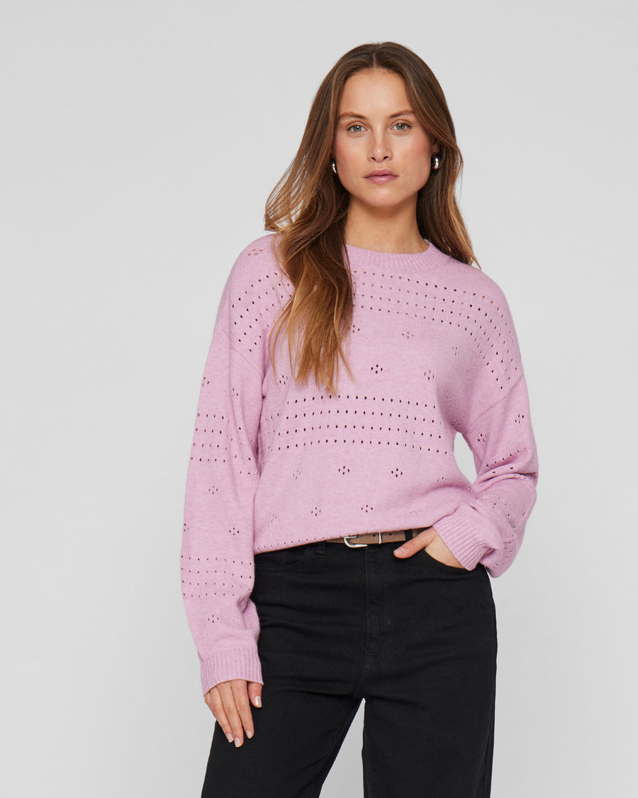 Viril l/s o-neck knit top