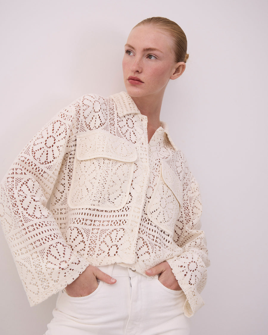 VIMERINDA CROCHET L/S CARDIGAN