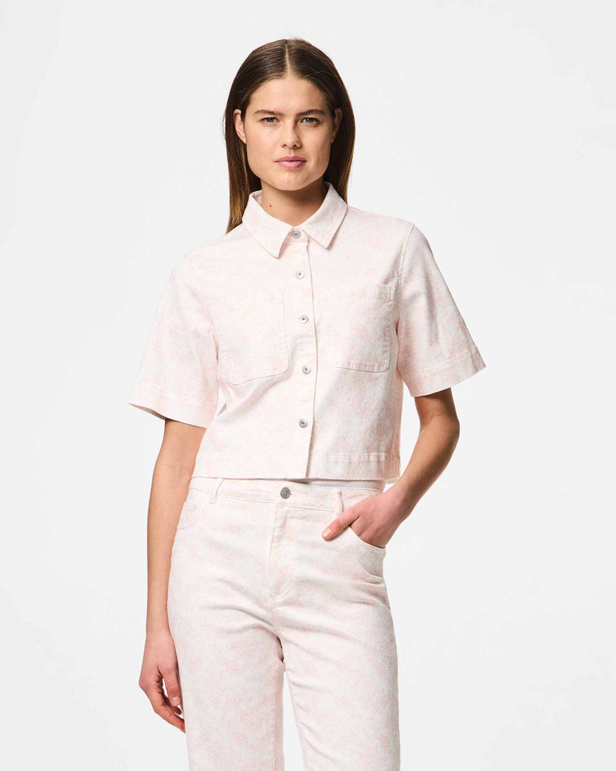 PCSALUME SS DENIM SHIRT