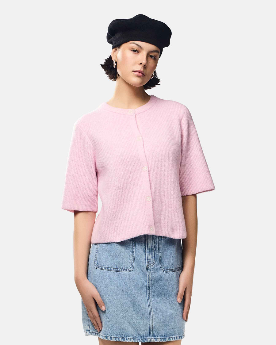 Pcsilly ss o-neck knit