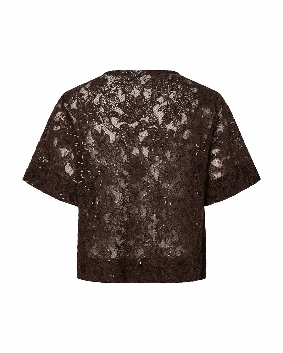 PCLOUISE V-NECK TIE TOP