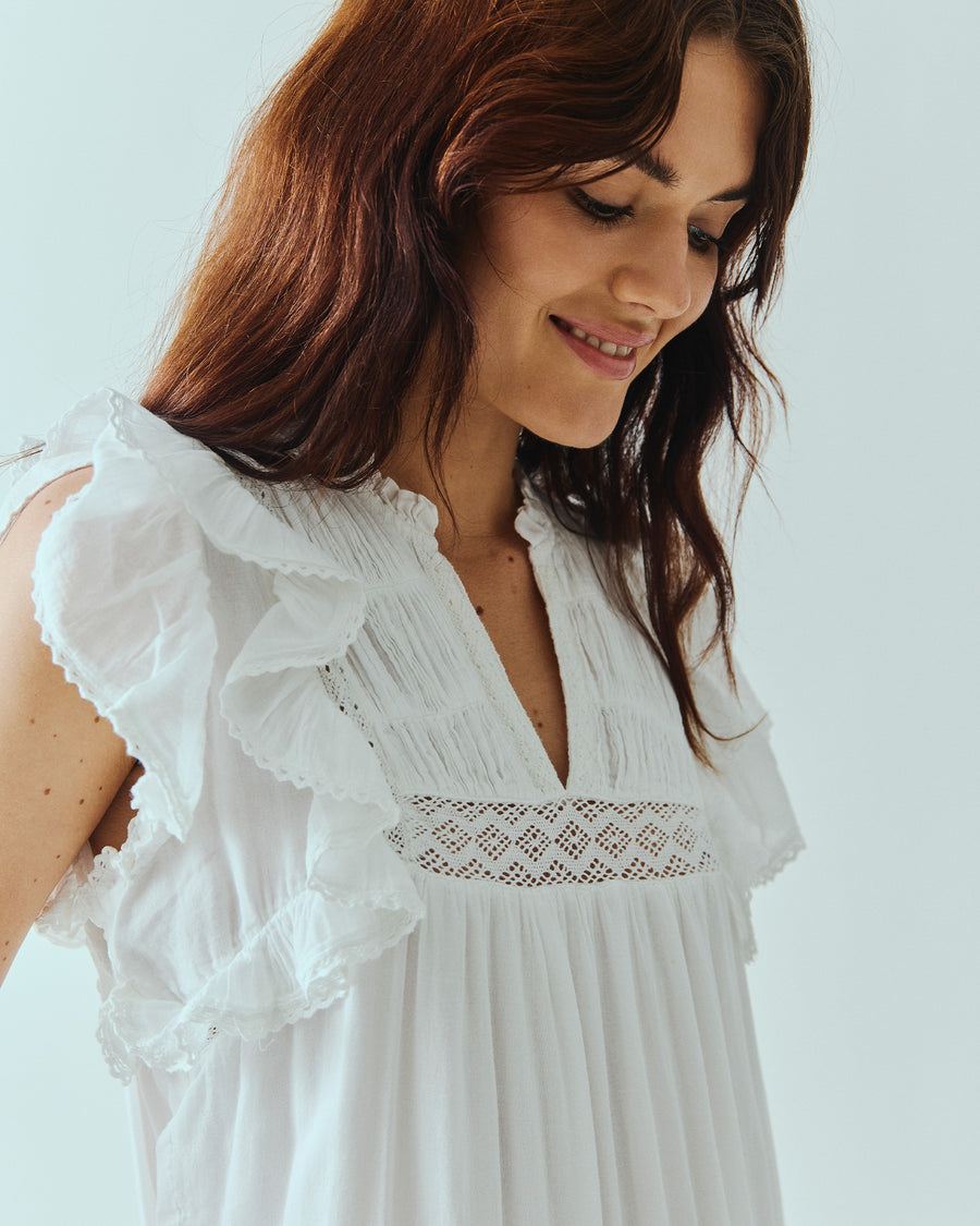 Ollie long voile dress