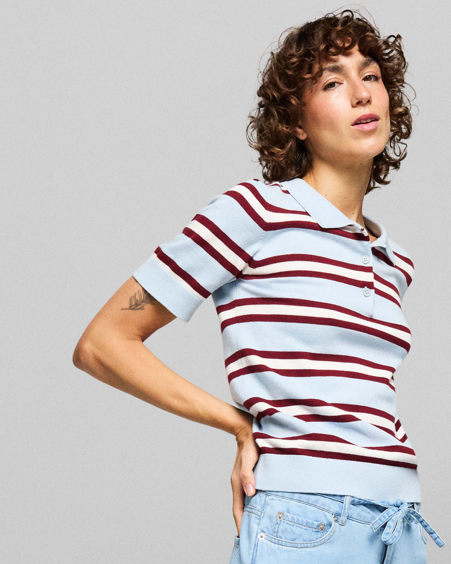 JXLILLIANA SS POLO NECK KNIT