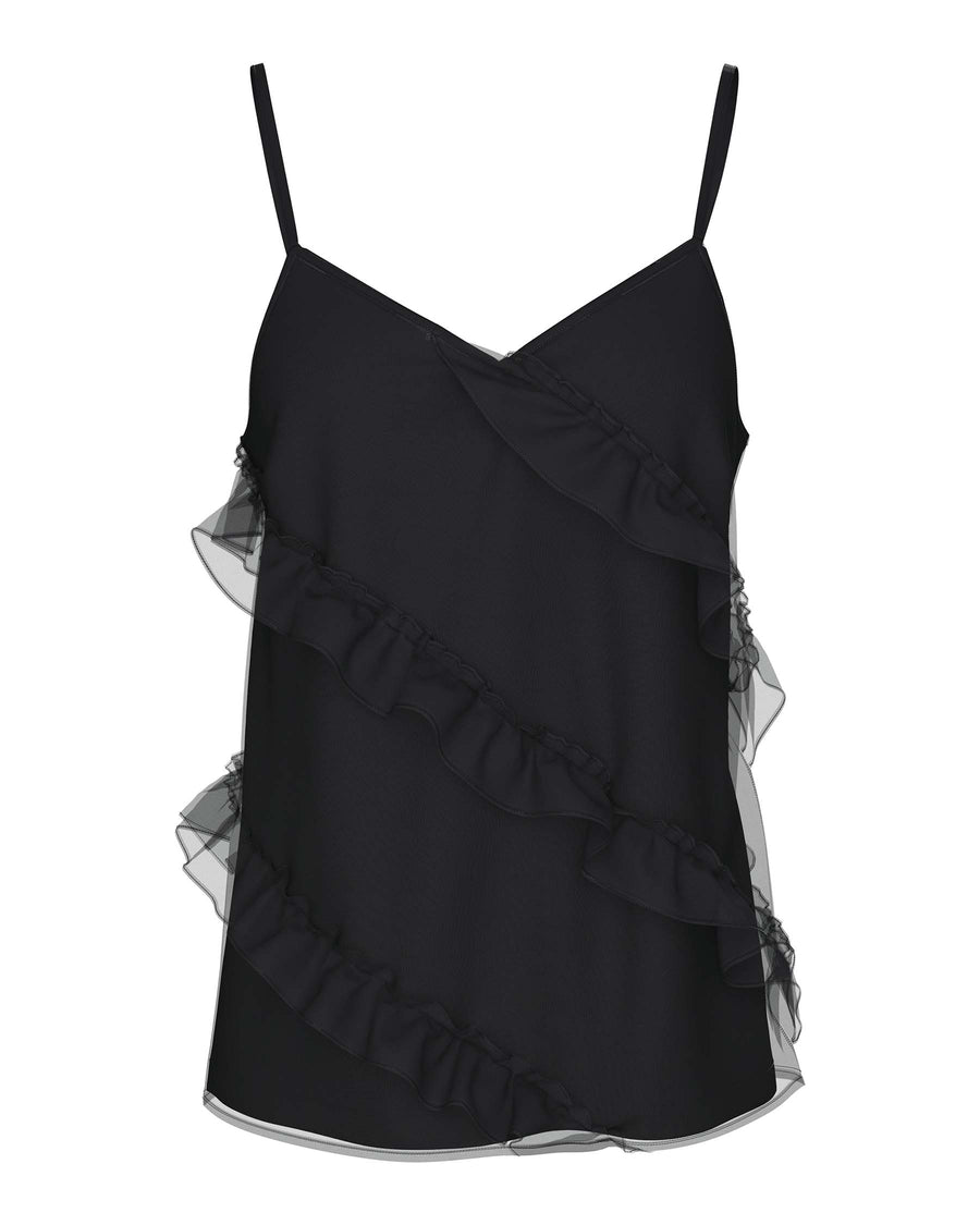 PCTWIRL FRILL STRAP TOP