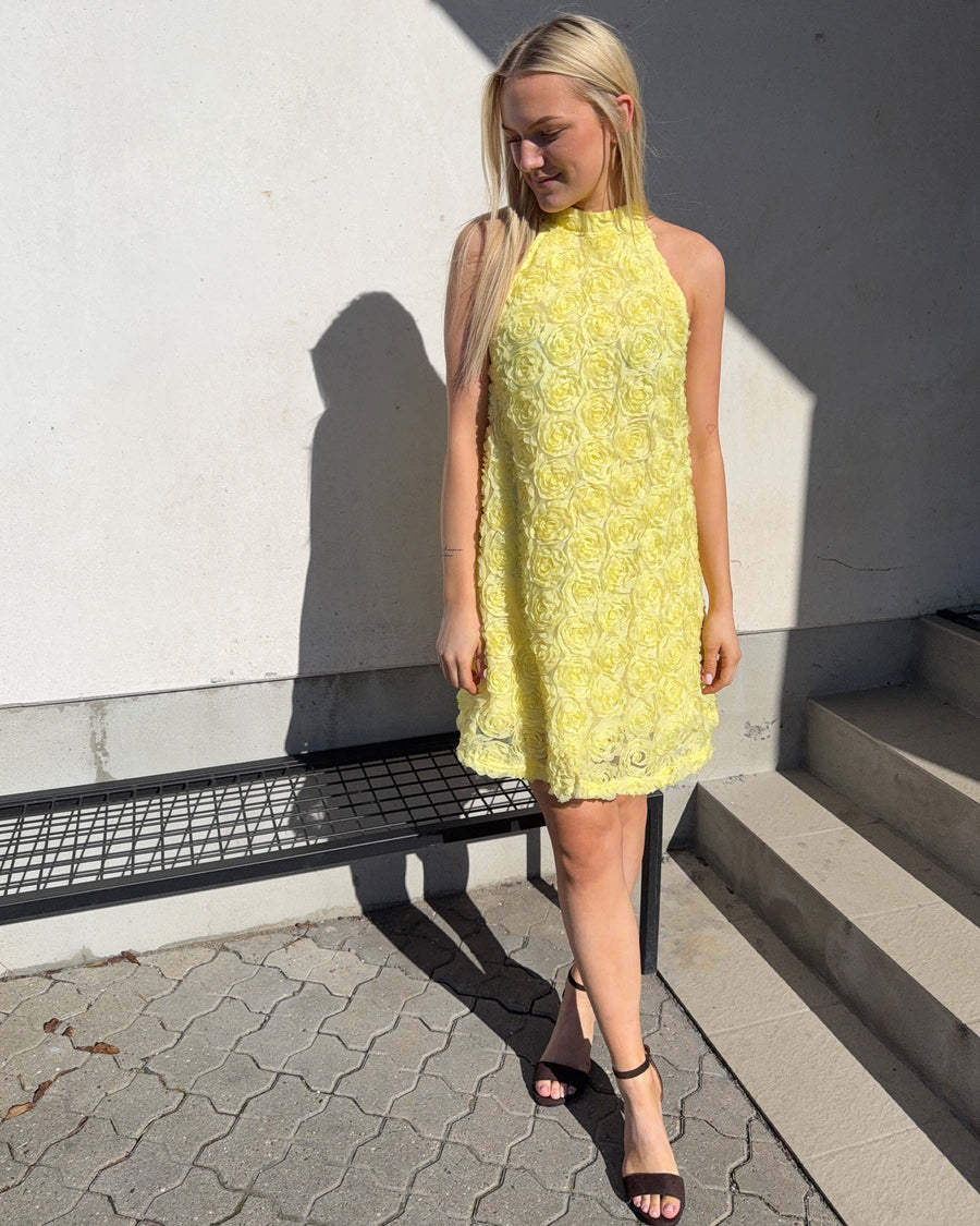 VIGLORY HALTER NECK DRESS