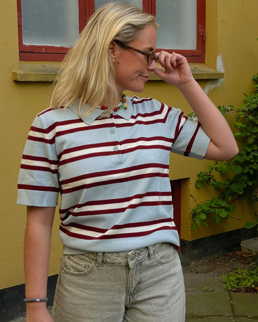 JXLILLIANA SS POLO NECK KNIT