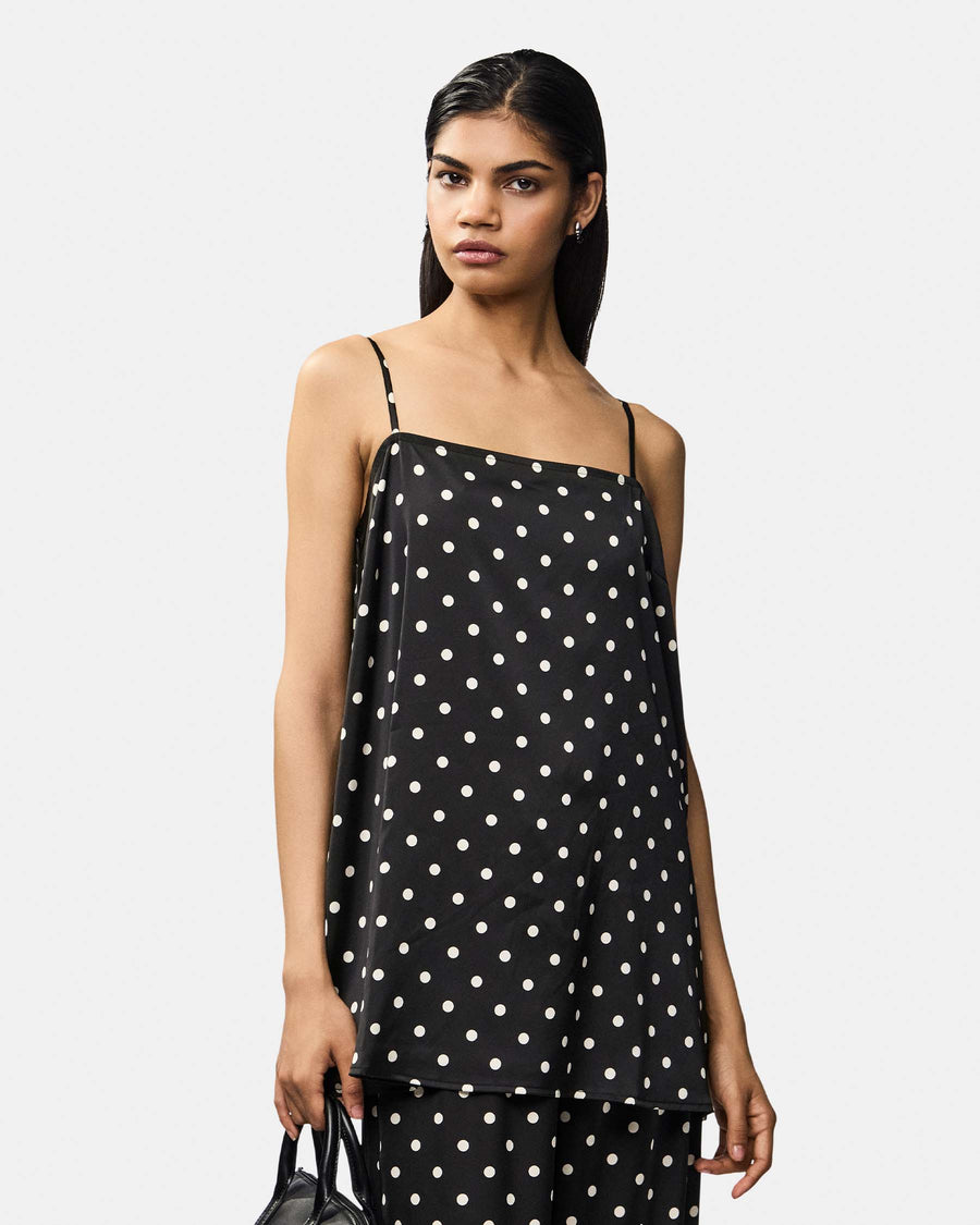 PCJYTTA STRAP SATIN TOP