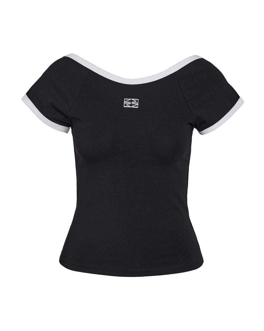 NMTWIN S/S O-NECK CONTRAST TEE