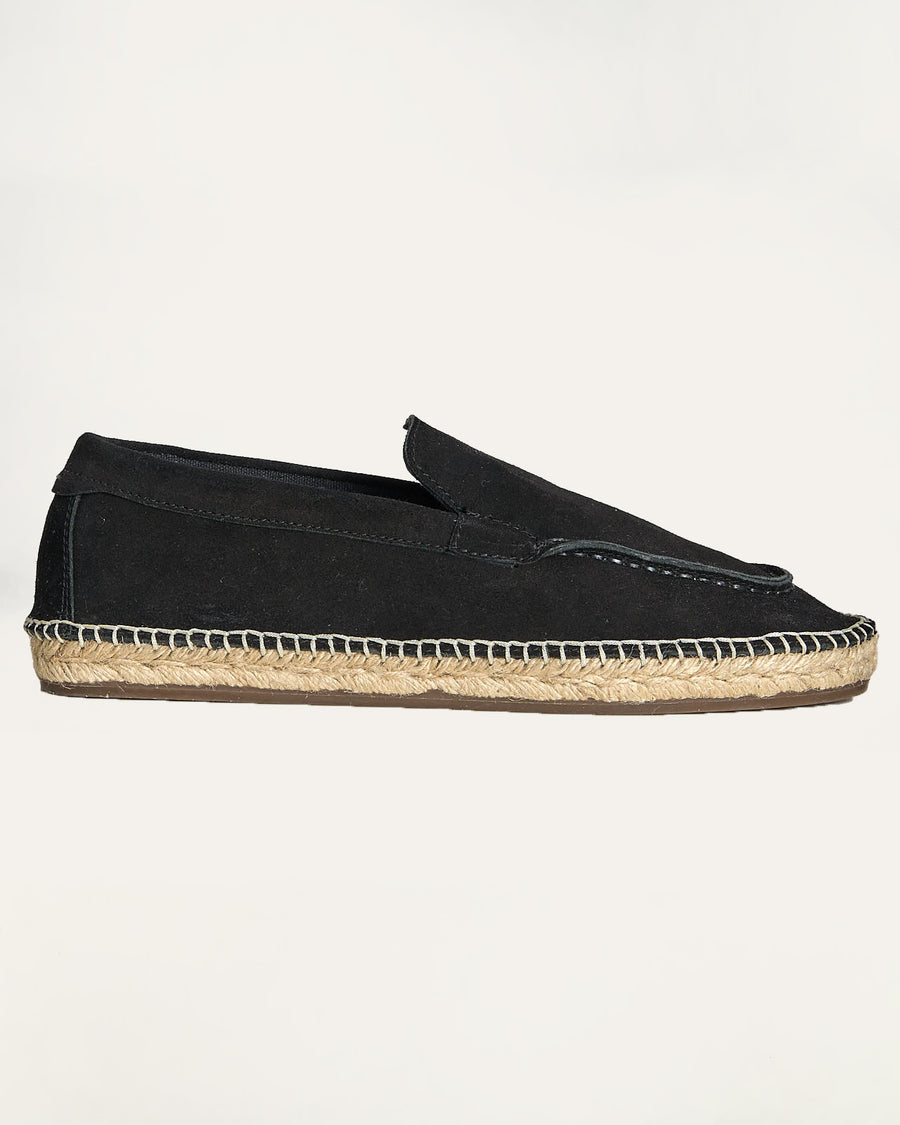 Suede espadrille loafer