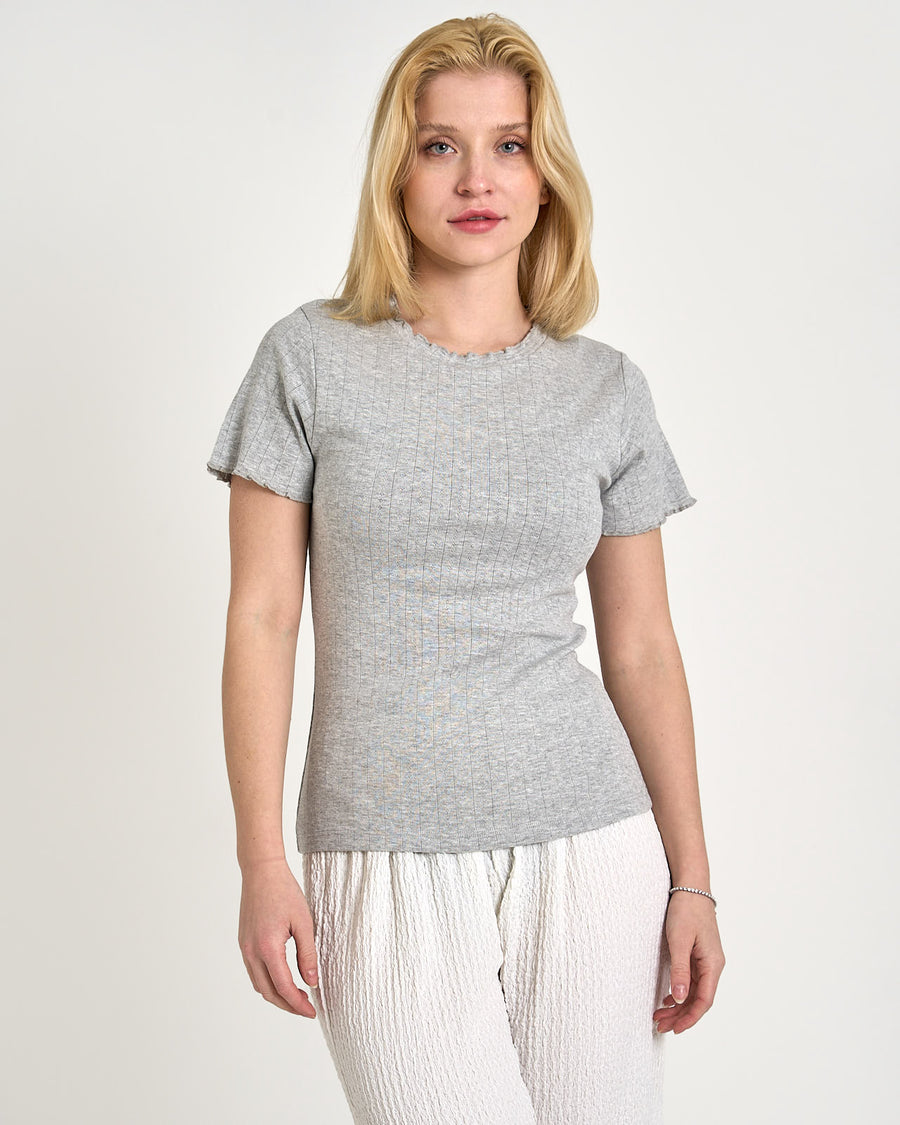 Puranine ss pointelle tee