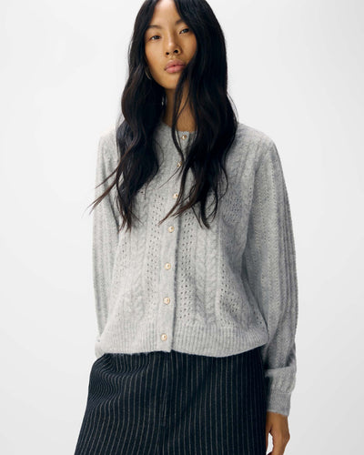 OBJFLORA KNIT BUTTON CARDIGANThumbnail