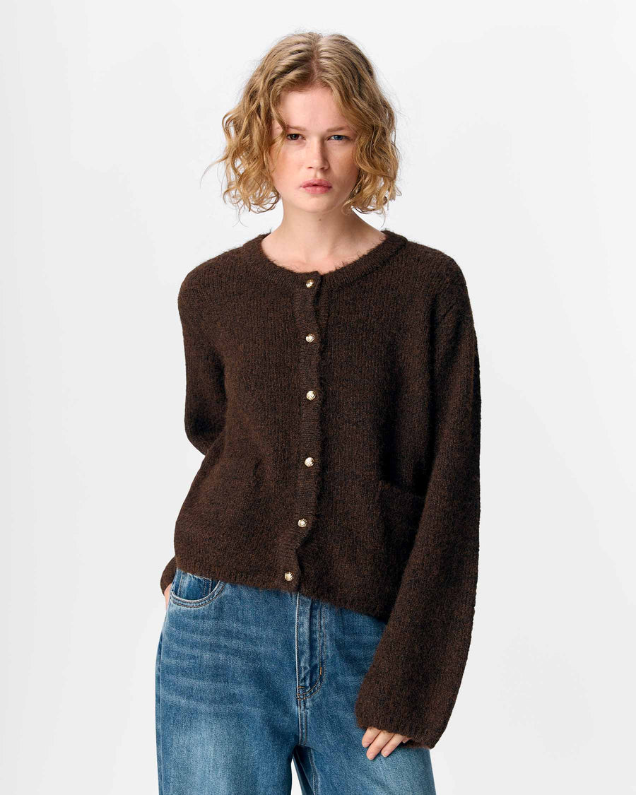 OBJSAGGIA RE L/S KNIT CARDIGAN