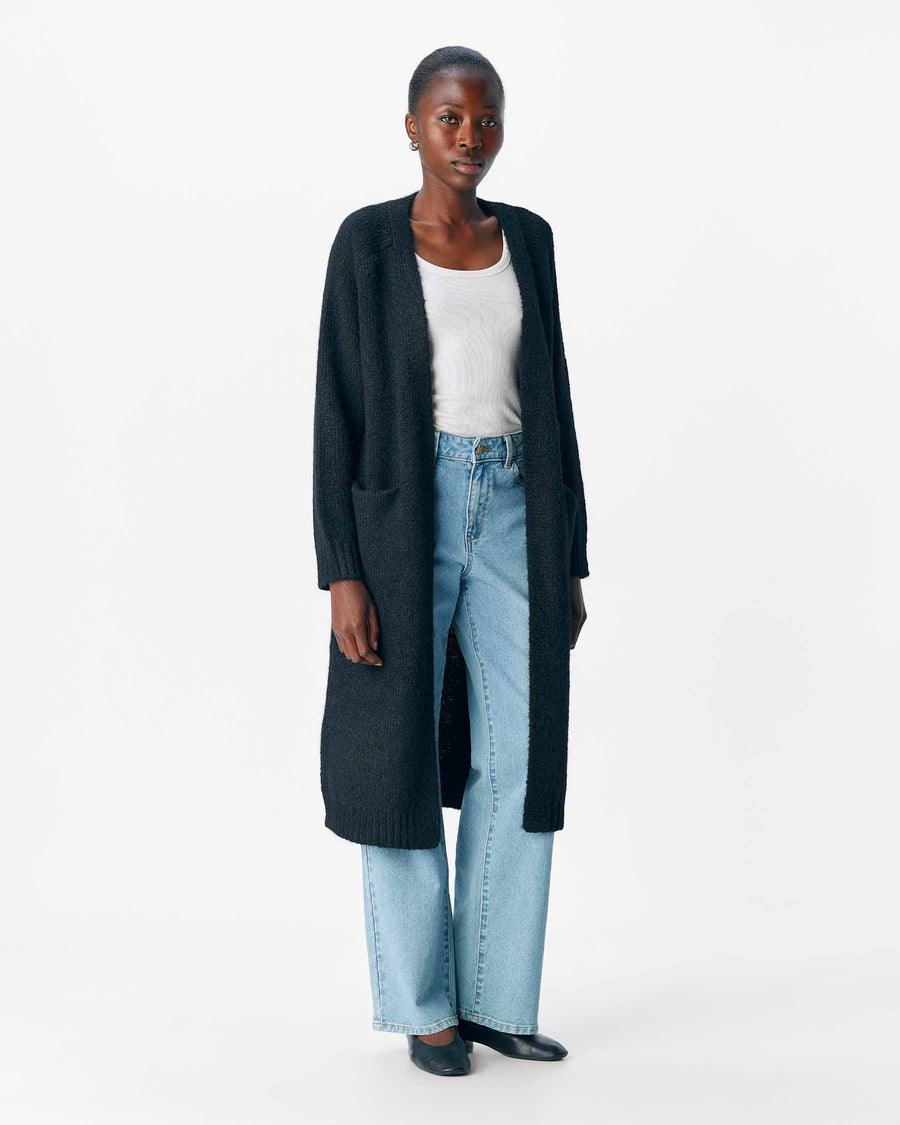 OBJMILU LONG KNIT CARDIGAN