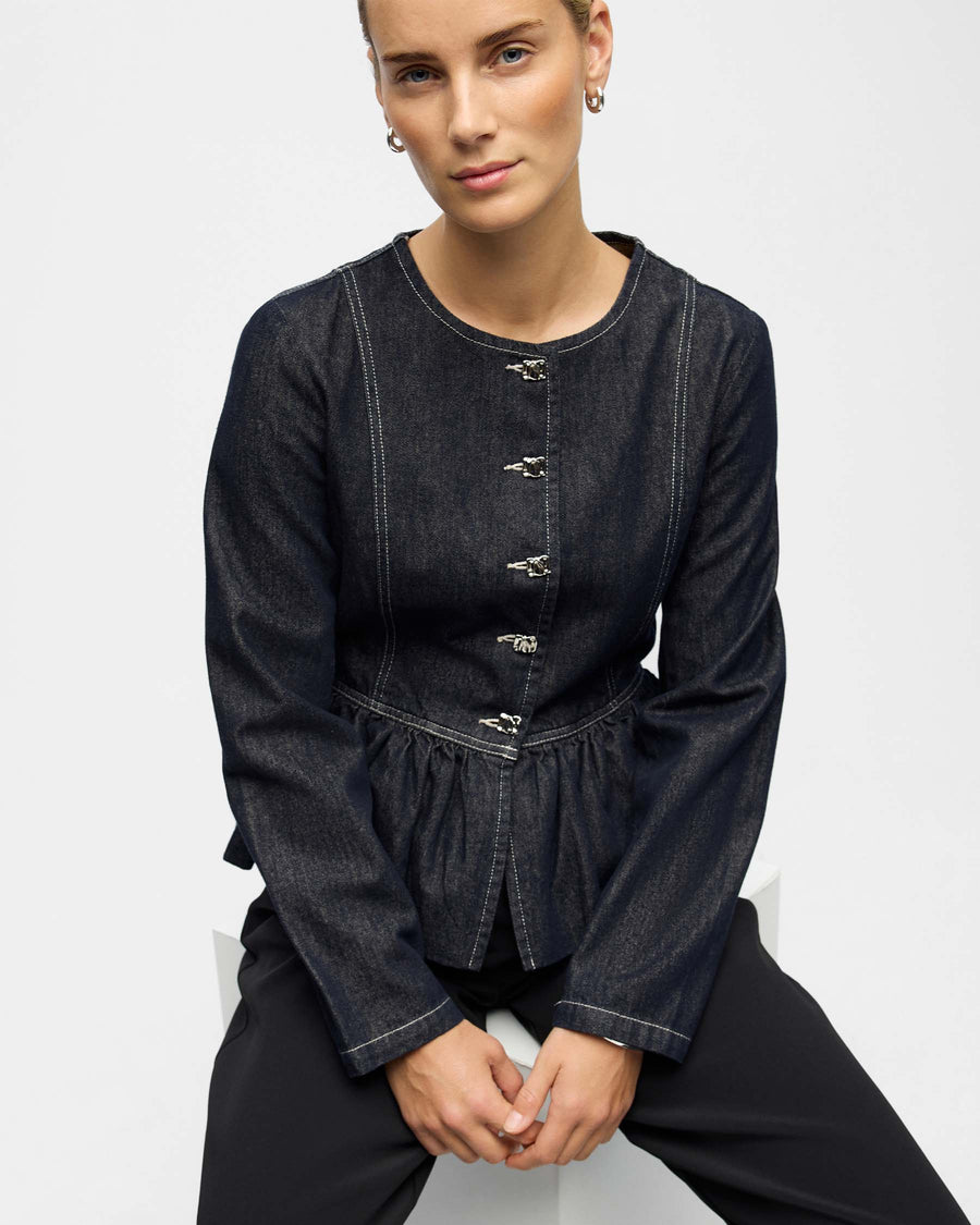 Objanita ls denim blazer