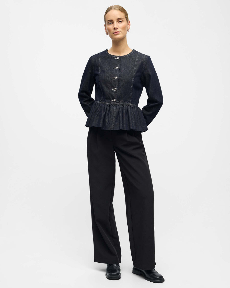 Objanita ls denim blazer