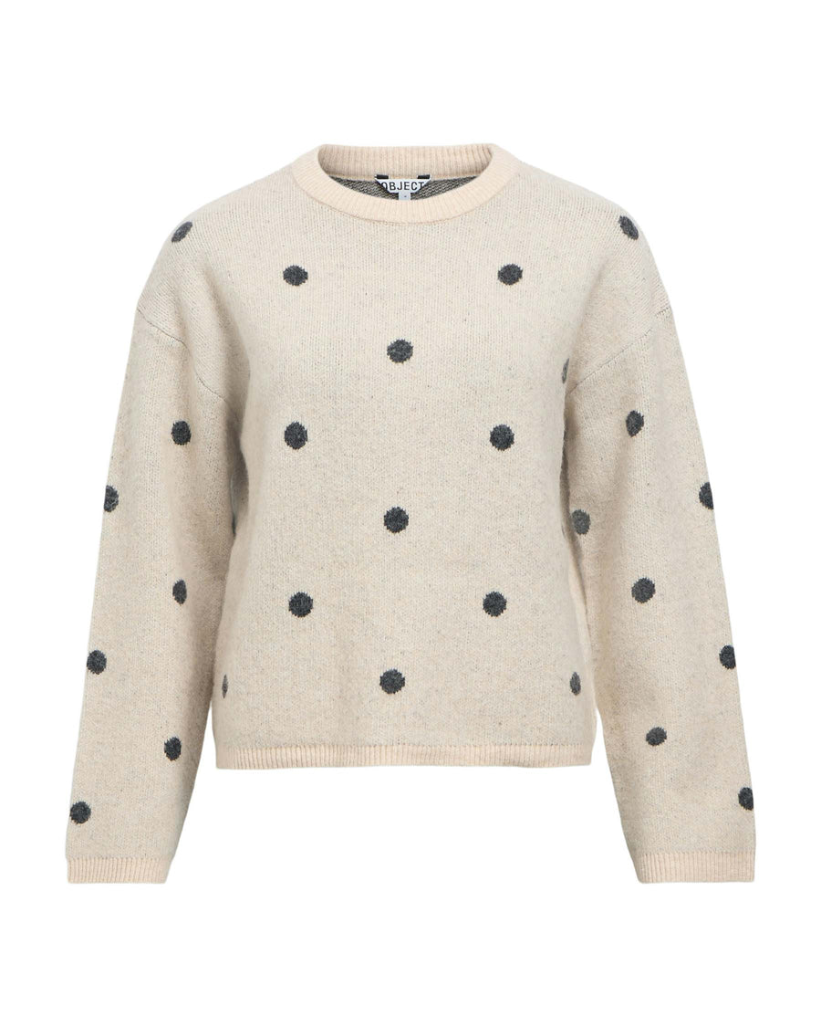 OBJDOTSY L/S LO KNIT PULLOVER