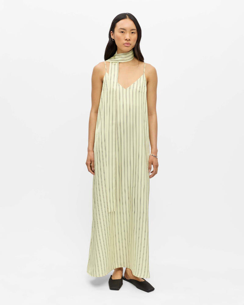 OBJCHILLI S/L LONG SLIP DRESS