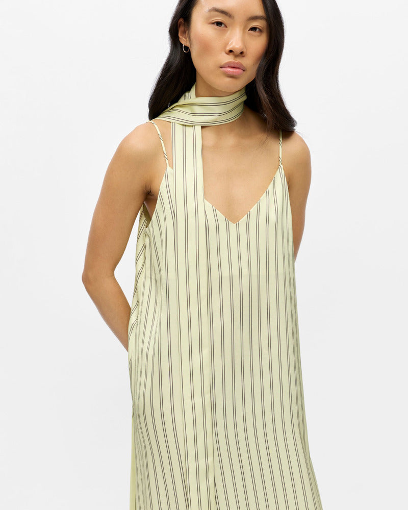 OBJCHILLI S/L LONG SLIP DRESS