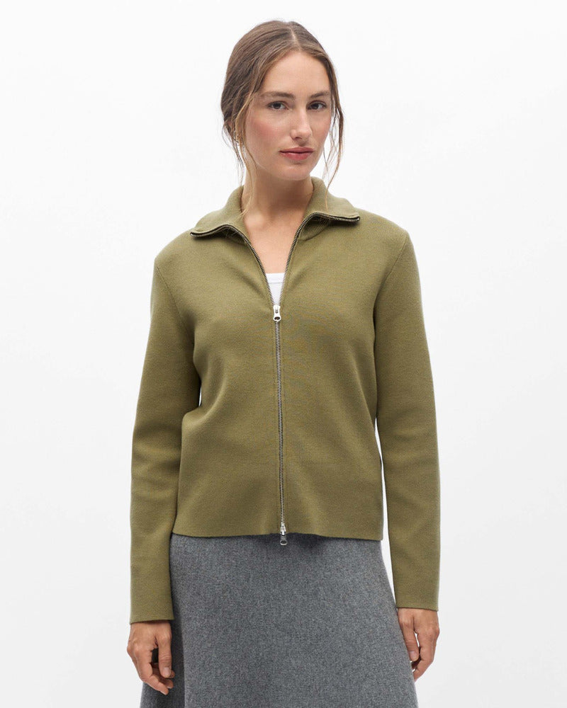 OBJREYNARD L/S RE ZIP CARDIGAN