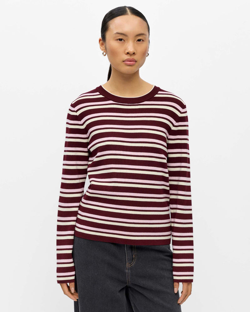 OBJESTER L/S RE KNIT PULLOVER