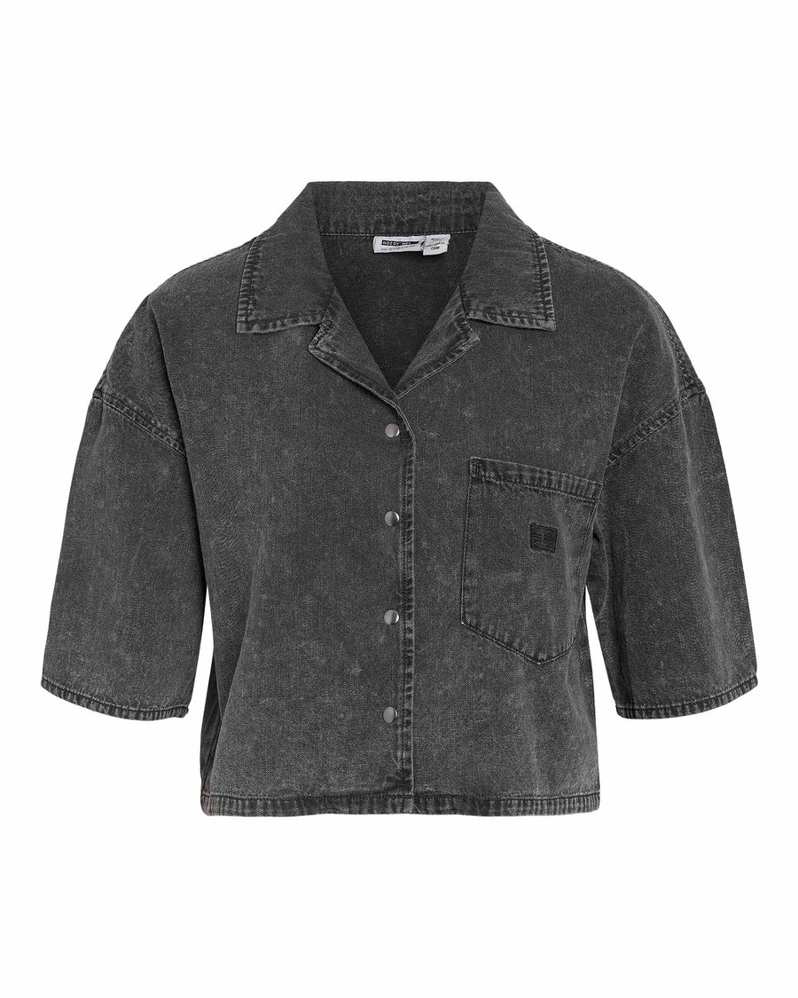 NMOREGON CROPPED DENIM SHIRT