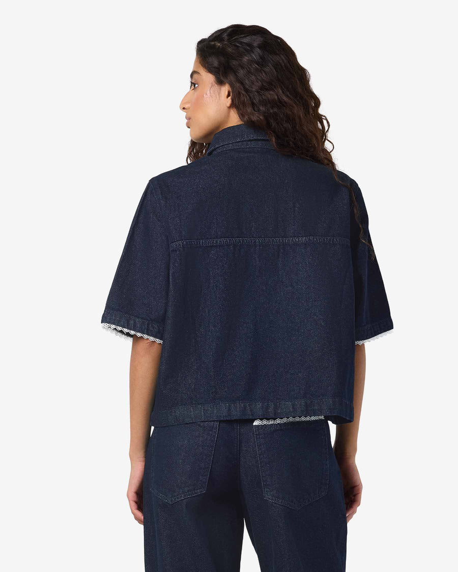 NMINDIE DENIM LACE SHIRT