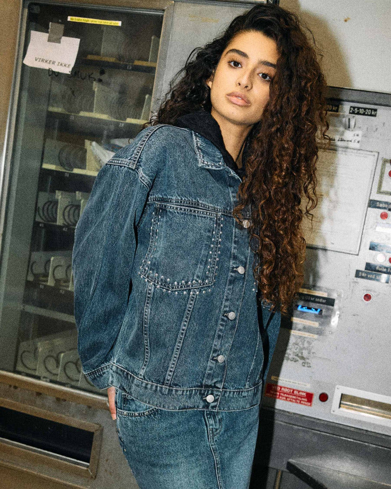 NMOREON KETTIE L/S STUD JACKET