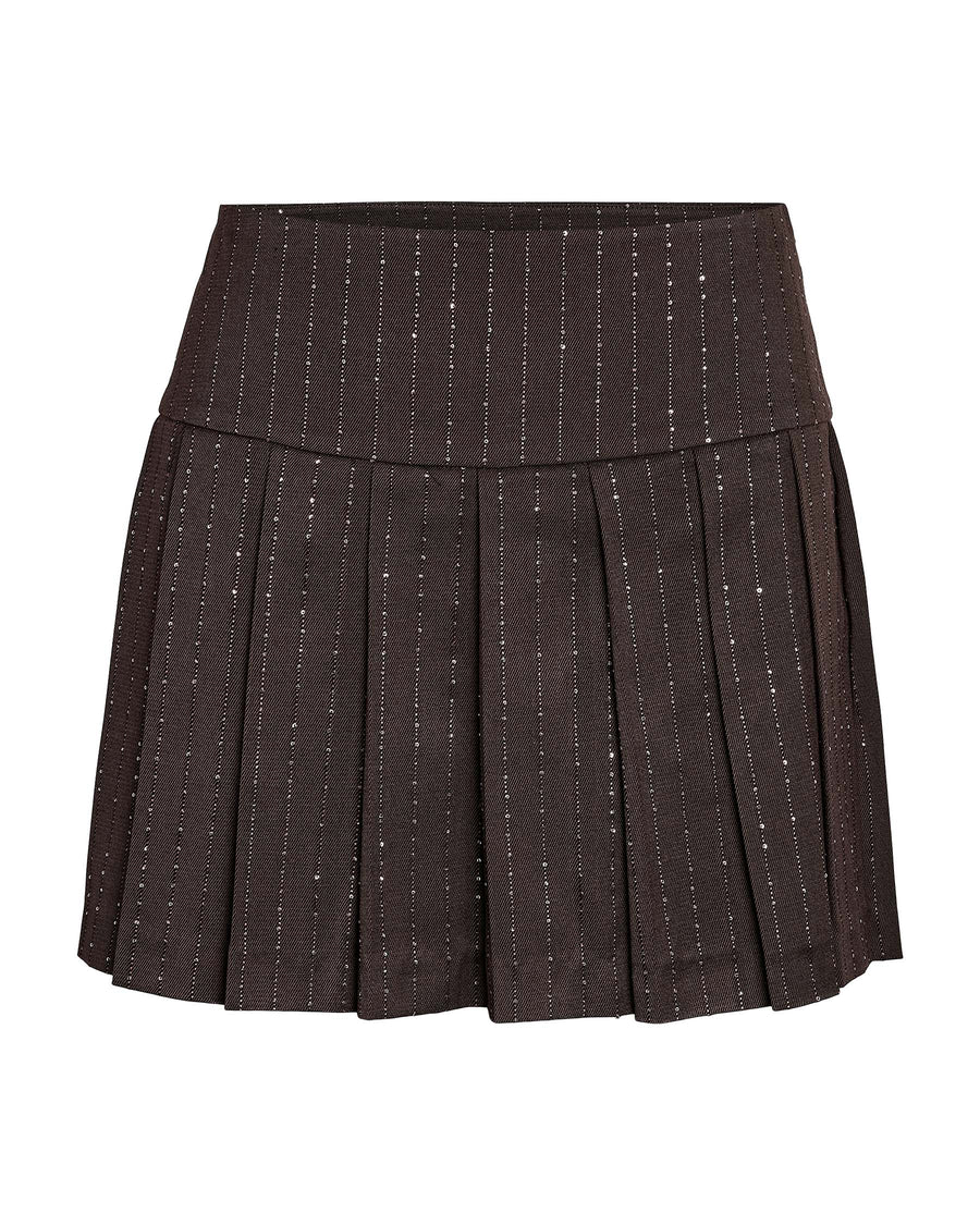 NMCELIA RHINESTONE PLEAT SKIRT
