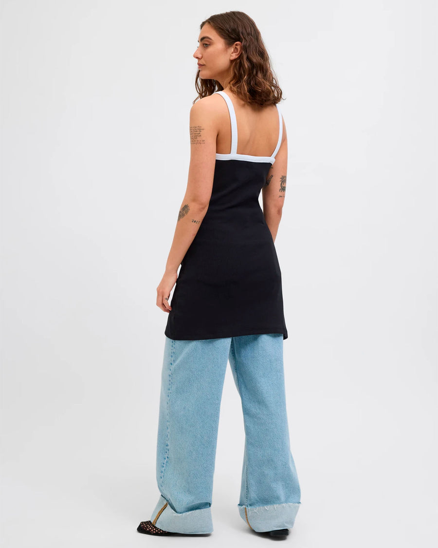 JXFIFI STR SL RIB MINI DRESS