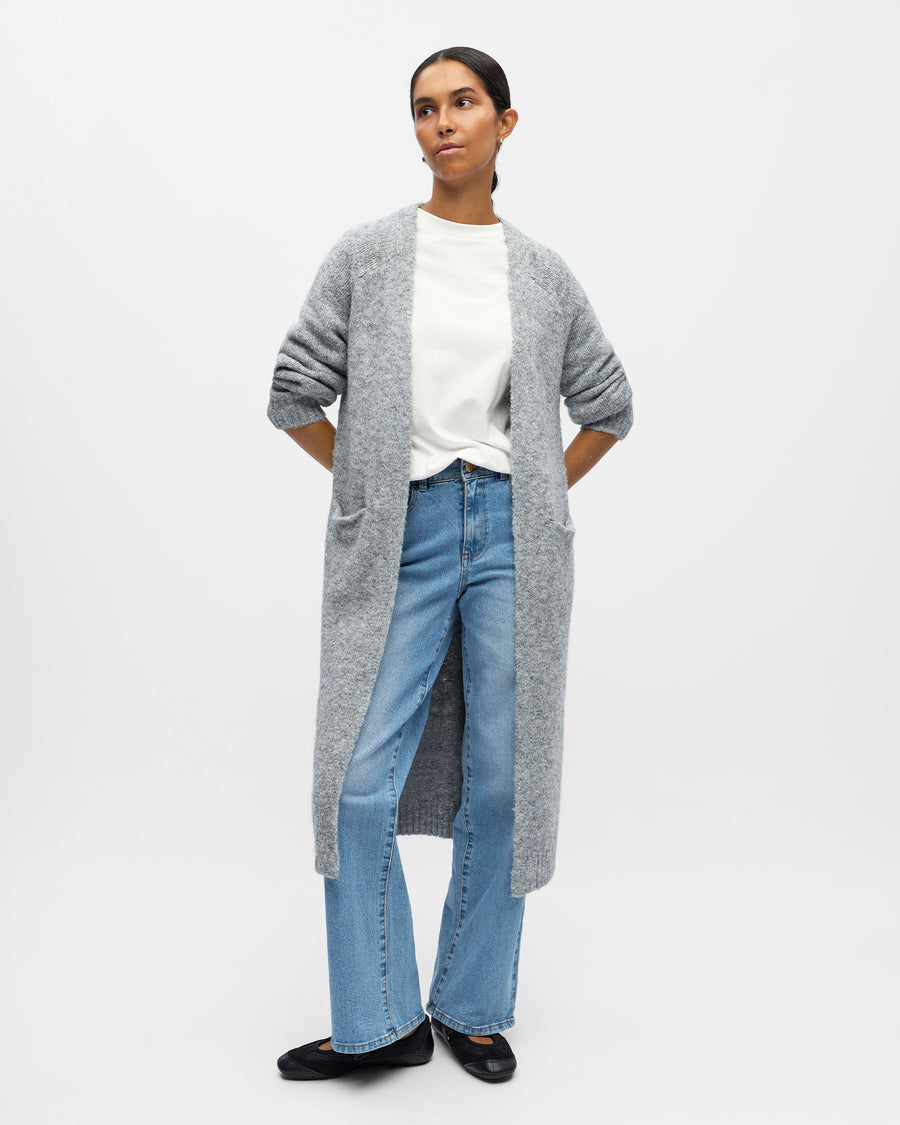 OBJMILU LONG KNIT CARDIGAN