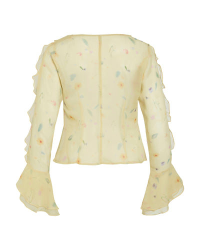 VIEMMY V-NECK FRILL TOPThumbnail