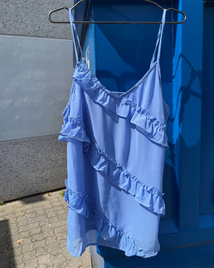 PCTWIRL FRILL STRAP TOP