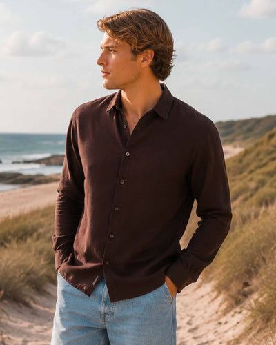 Mario linen shirt lsThumbnail
