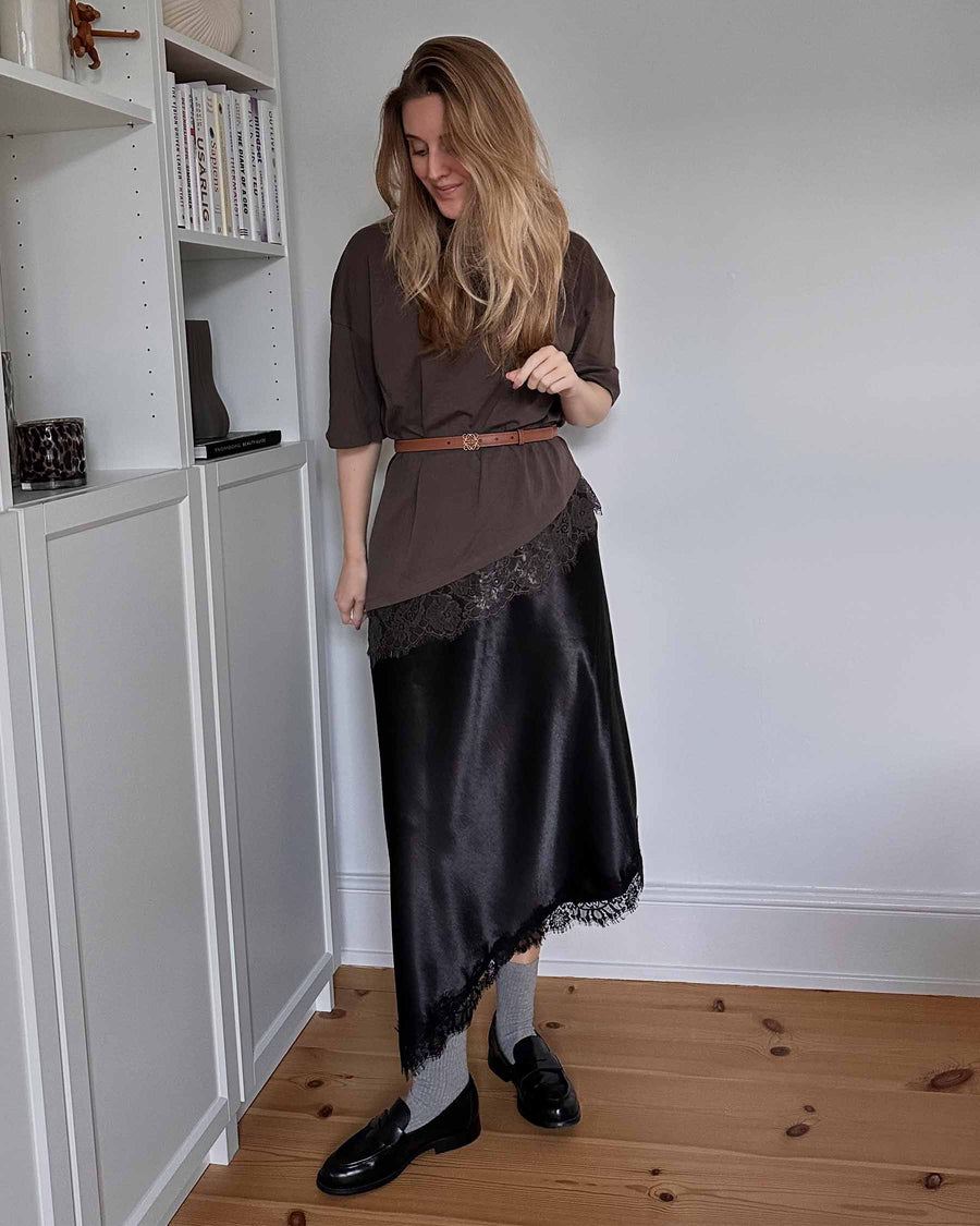 NMEASY LACE DETAIL T-SHIRT