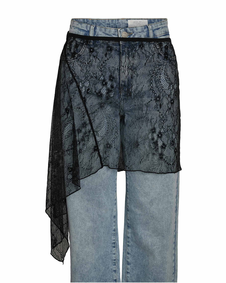 NMIDA ELASTICATED LACE SKIRT