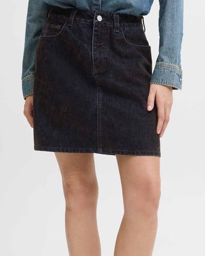 JXMIA FLOCK SHORT DENIM SKIRTThumbnail