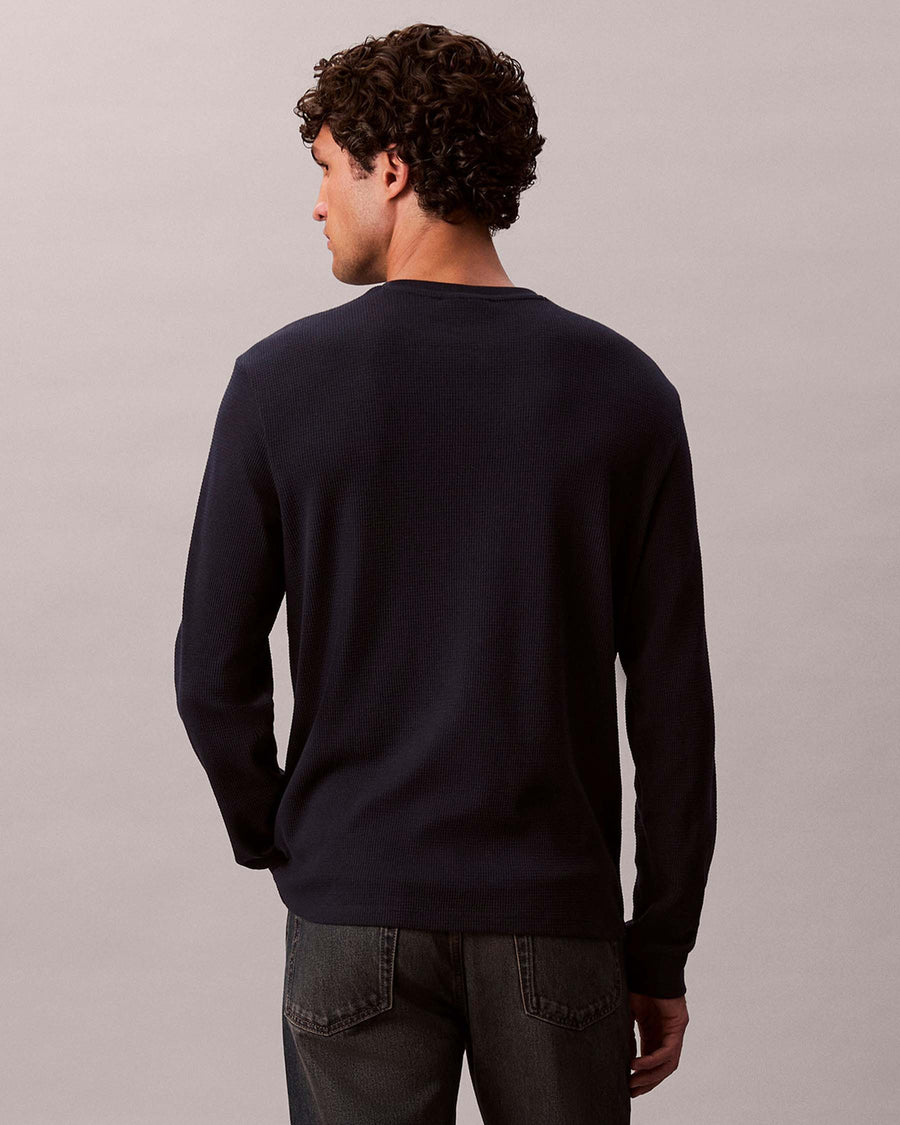 LS WAFFLE BADGE CREWNK TEE