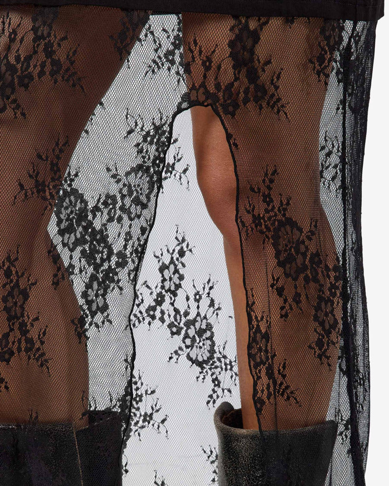 NMTIKA L/S LACE INSERT DRESS