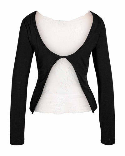 NMTIKA L/S LACE BACK TOPThumbnail