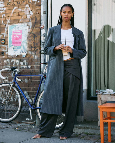 NMPINE MW PINSTRIPE SCARF PANTThumbnail