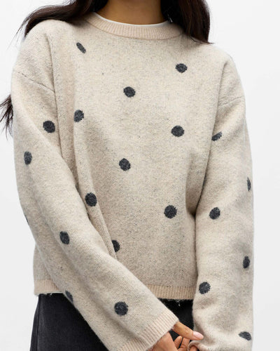 OBJDOTSY L/S LO KNIT PULLOVERThumbnail